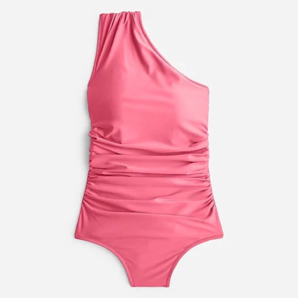 J. Crew Ruched One Shoulder One Piece